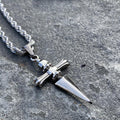 Cross-shaped couple necklace